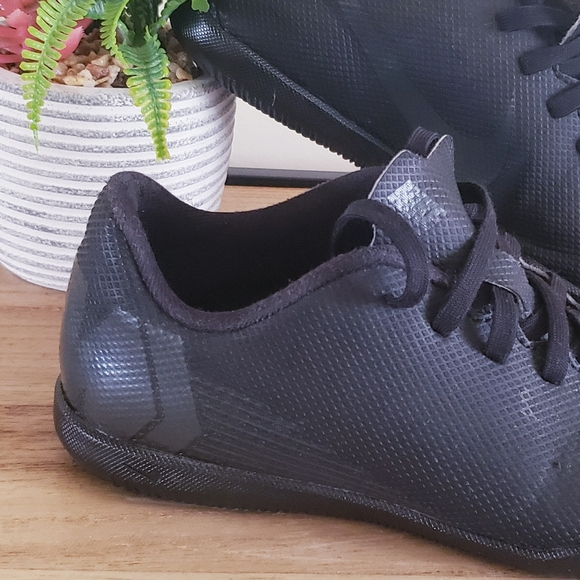 Nike Mercurial Vapor indoor shoes triple black size 1Y AH7354-001 - Picture 4 of 12